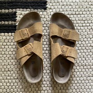 Birkenstock Arizona Suede Sand Narrow Width Size 9